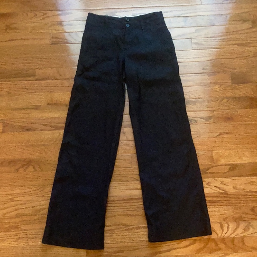 Black Linen Wide Leg Pants Vince Size 2 - 26”